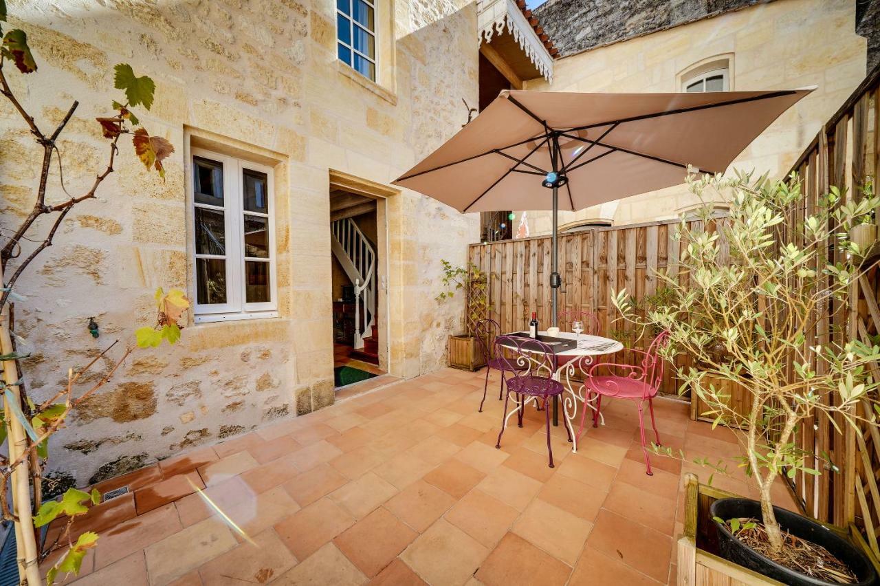 Апартаменты Logis Loiseau Avec Terrasse Сент-Эмильон Экстерьер фото